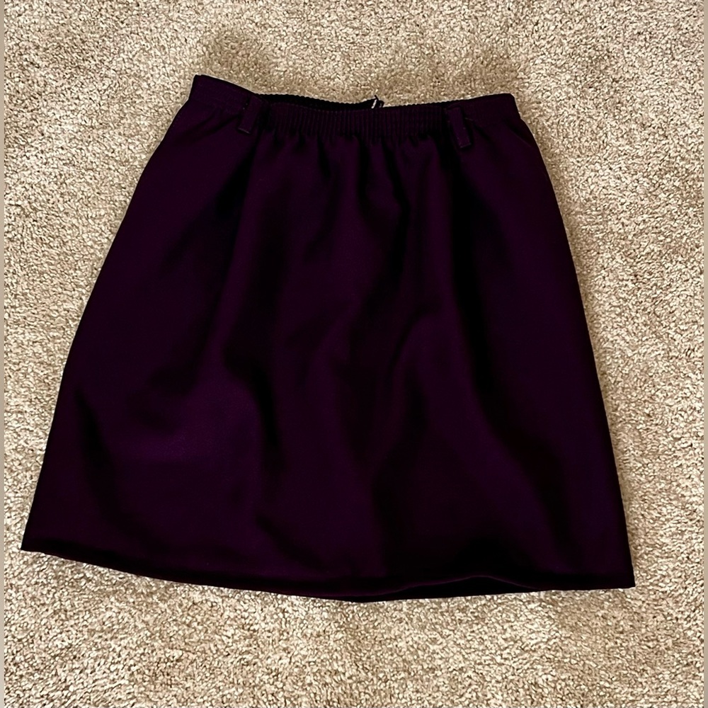 Purple mini loose fitting mini skirt.